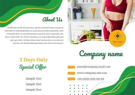 Healthy Food Restaurant Booklet Template