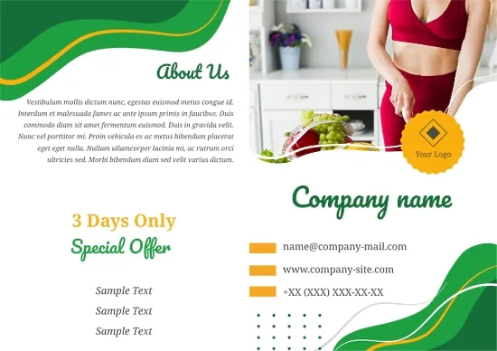 Healthy Food Restaurant Booklet Template