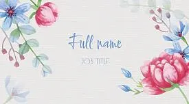Florist's business card template 