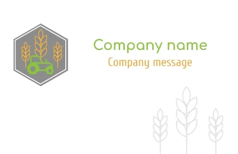 Business card template for agricultural machinery enterprises