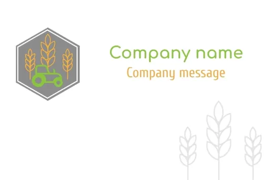 Business card template for agricultural machinery enterprises