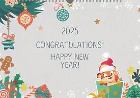 Calendar template with children's photos