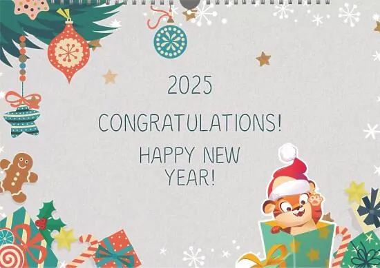 Calendar template with children's photos