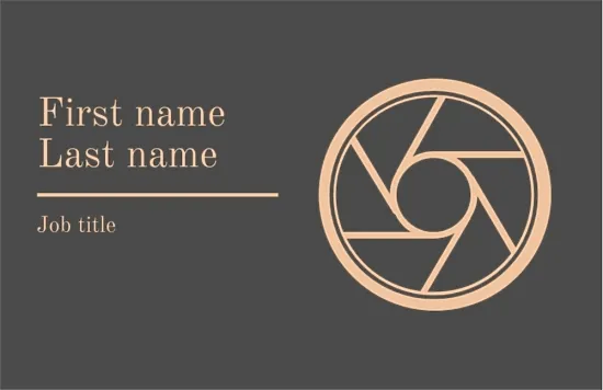 Photo store business card template