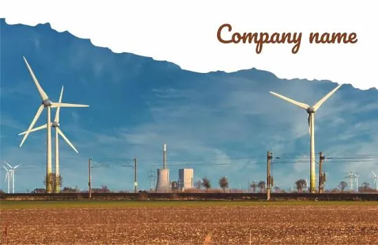 Wind Farm Business Card Template
