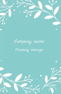 Florist's business card template