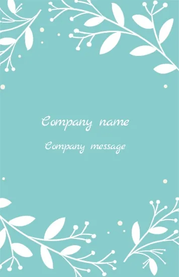 Florist's business card template