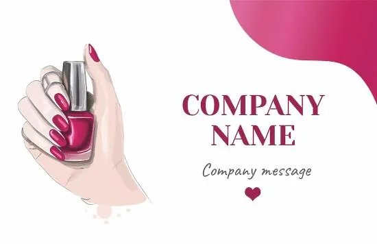 Euro nail salon business card template