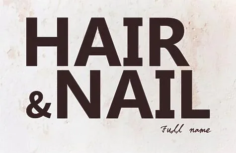 Business card template for a beauty salon