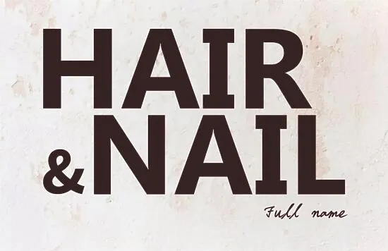 Business card template for a beauty salon