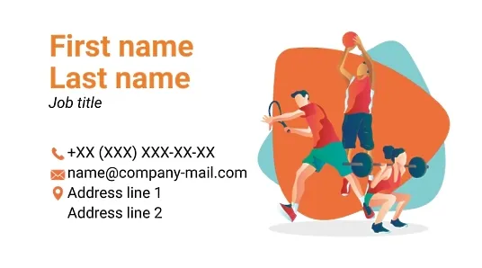 Athlete's business card template