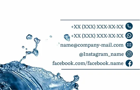 Water Delivery Service business card template