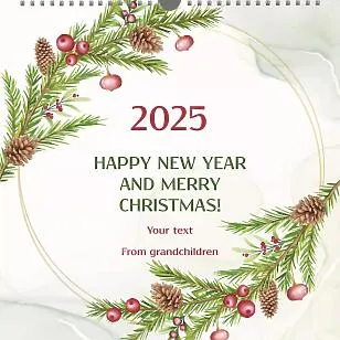 Calendar template with family photos