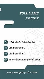 Accountant's business card template