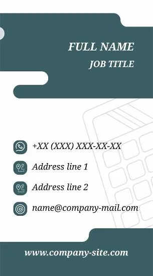 Accountant's business card template
