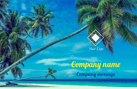 Tour operator's business card template