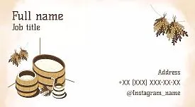 Business card template for baths, saunas