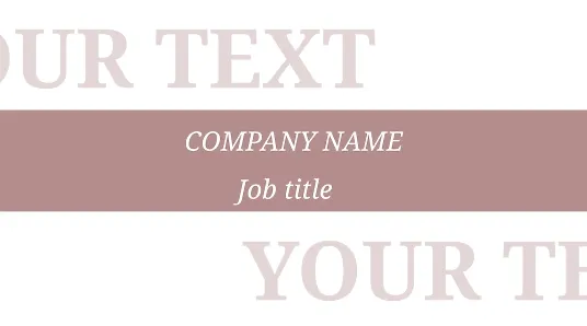 Strict business card template
