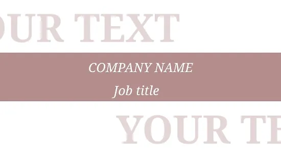 Strict business card template