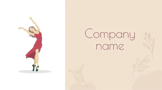 Dance Studio business card template