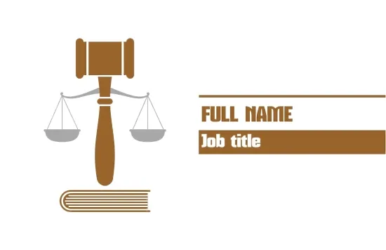 Lawyer's business card template