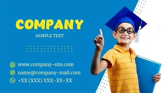 Private school business card Template