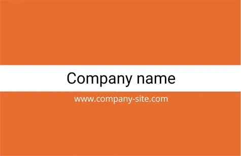 Template for a simple minimalistic business card