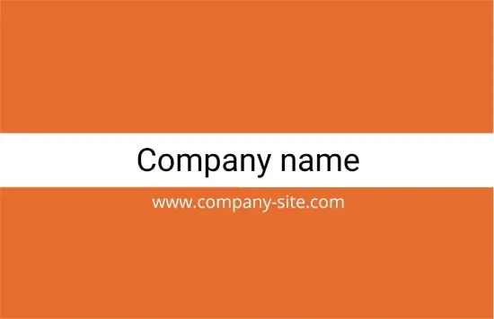 Template for a simple minimalistic business card