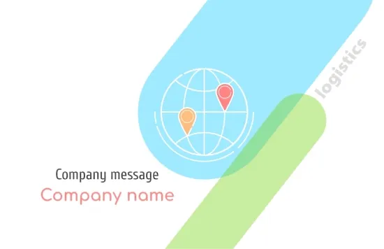 Logistics company business card template