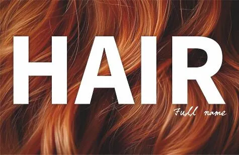 Hairdresser's business card template