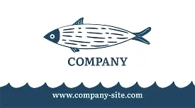Fish store business card template 