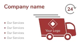 Cargo Transportation Business Card Template
