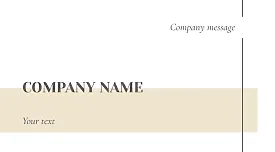 Universal business card template in a concise design