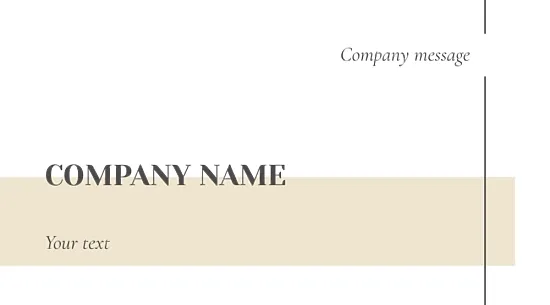 Universal business card template in a concise design