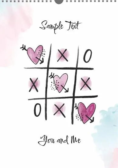 Calendar template for lovers