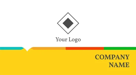 Corporate business card template with bright stripes