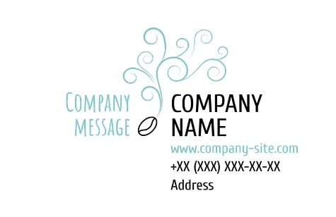 Coffee shop business card template