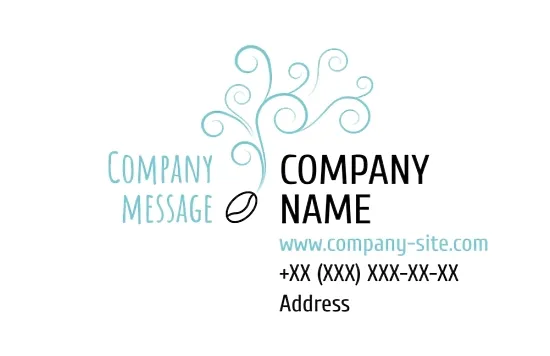 Coffee shop business card template