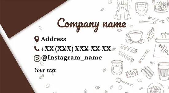 Coffee shop business card template