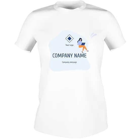 Corporate T-shirt template with a picture
