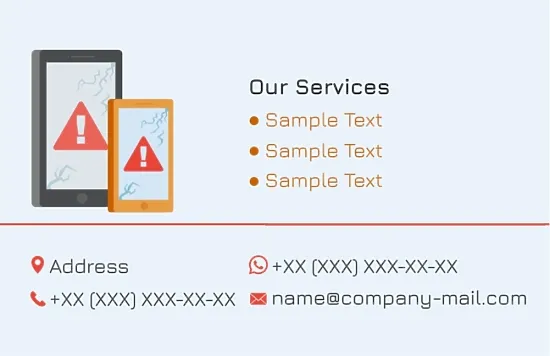 Service center business card template