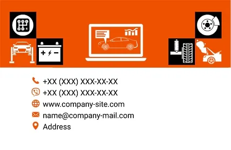 Car service business card template