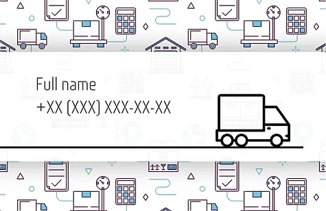 Logistician's business card template