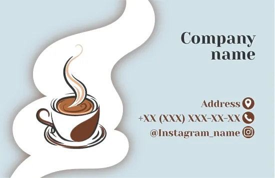 Coffee shop business card template