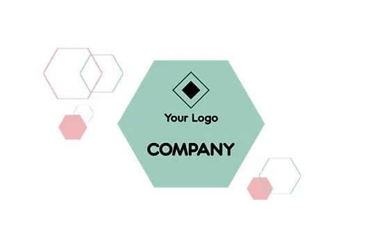 Abstract business card template with hexagon