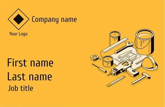 Repairman's business card template