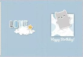 Paper bag template for Children's gift