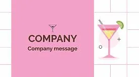 Bar business card template 