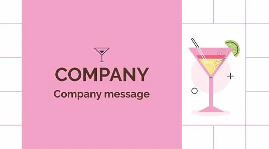 Bar business card template 