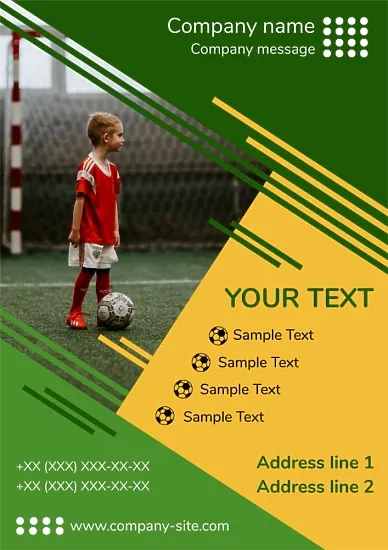 Children's Football school poster template